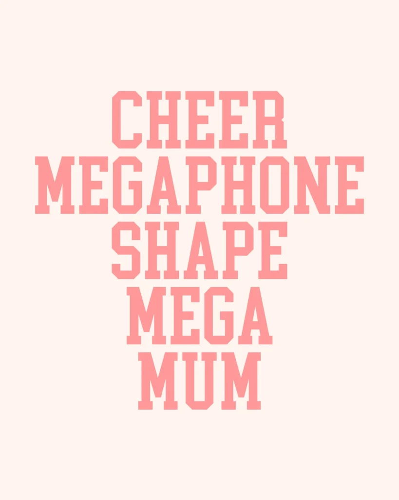 Cheer Megaphone Shaped Mega Mum
