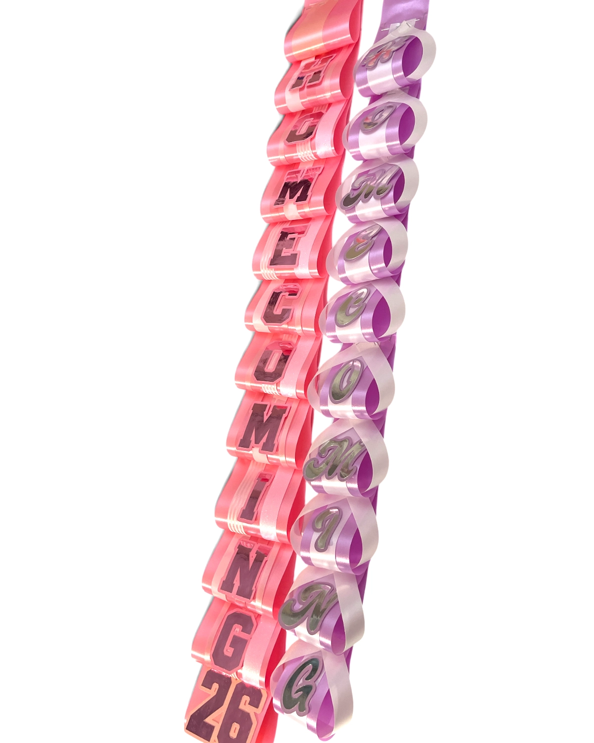 Homecoming Letters on Loops – Premade Homecoming Mum Braid