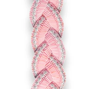 Blinged Triple Twisted Love Braid 7/8"– Premade Homecoming Mum Braid